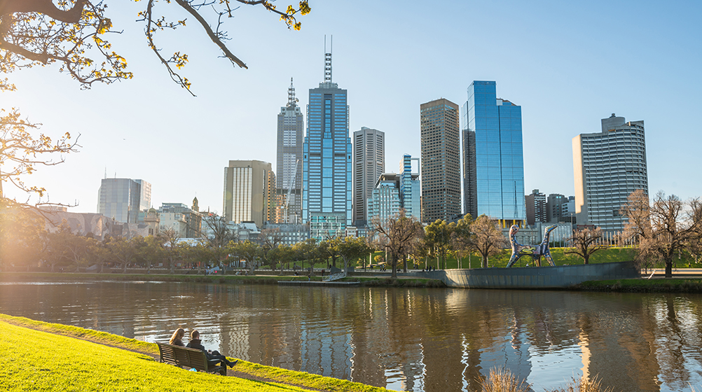 Melbourne city the most liveable city in the world, Australia.